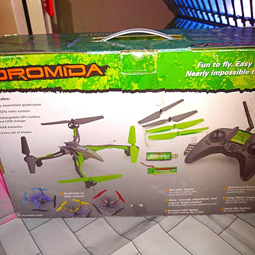This is a battery powered Flying drone this little machine be known as Dromida